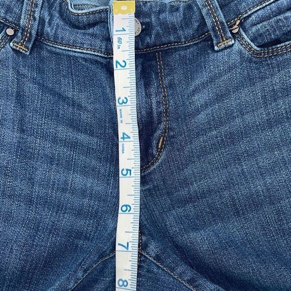 Ann Taylor Womens Modern Fit Jeans Stretch Frayed Hem Medium Wash Blue‎ Size 6P - Picture 9 of 11